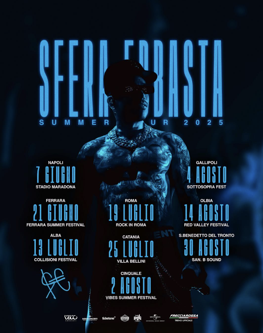 Sfera Ebbasta Tour Poster 2026